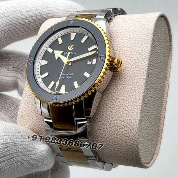 Rado Captain Cook Hrithik Roshan Special Edition Gold & Silver Green Dial High Quality Swiss Automatic Watch (4)