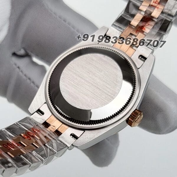 Rolex Datejust Oystersteel and Everose Gold Diamonds Set Silver Dial 31mm Exact 11 Top Quality Replica Super Clone Swiss ETA 2236 Automatic Movement Watch Ref-278271