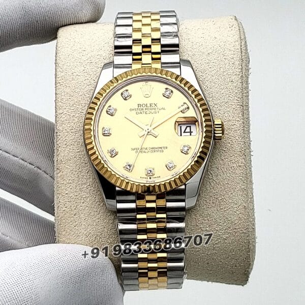 Rolex Datejust Oystersteel and Yellow Gold 31mm Exact 11 Top Quality Super Clone Replica Swiss ETA 2236 Automatic Movement Watch