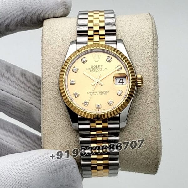 Rolex Datejust Oystersteel and Yellow Gold 31mm Exact 11 Top Quality Super Clone Replica Swiss ETA 2236 Automatic Movement Watch Ref-278273