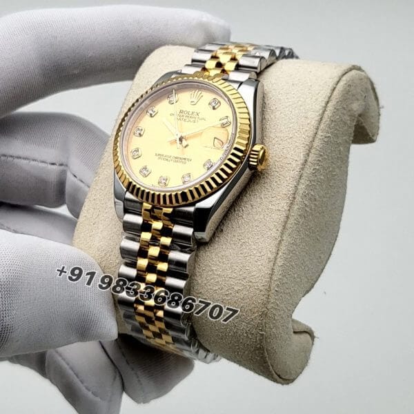 Rolex Datejust Oystersteel and Yellow Gold 31mm Exact 11 Top Quality Super Clone Replica Swiss ETA 2236 Automatic Movement Watch Ref-278273