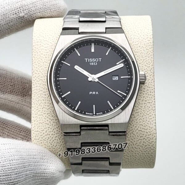 Tissot 1853 T-Classic PRX Black Dial Stainless Steel Strap High Quality Watch