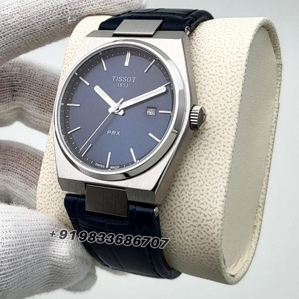 Tissot 1853 T-Classic PRX Blue Dial 40mm Leather Strap High Quality First Copy Watch