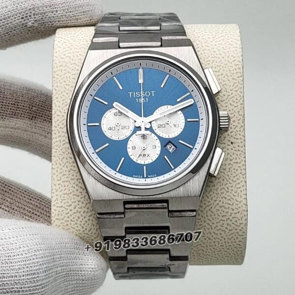 Tissot 1853 T-Classic PRX Chronograph Blue Dial Stainless Steel Strap High Quality Watch