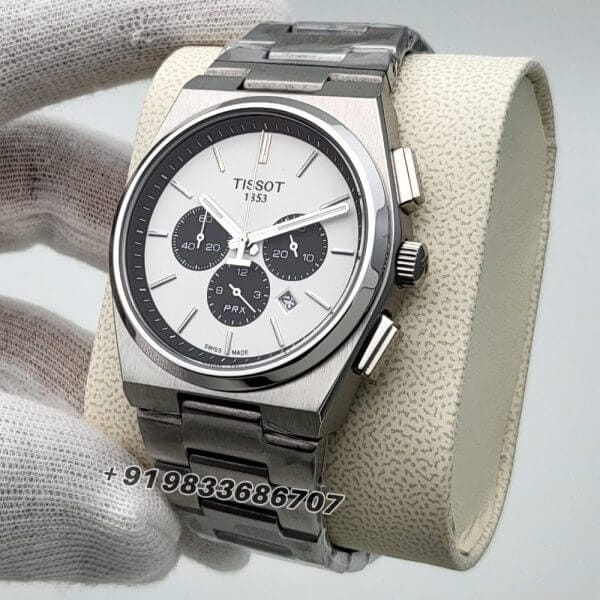 Tissot 1853 T-Classic PRX Chronograph White Dial Stainless Steel High Quality Watch