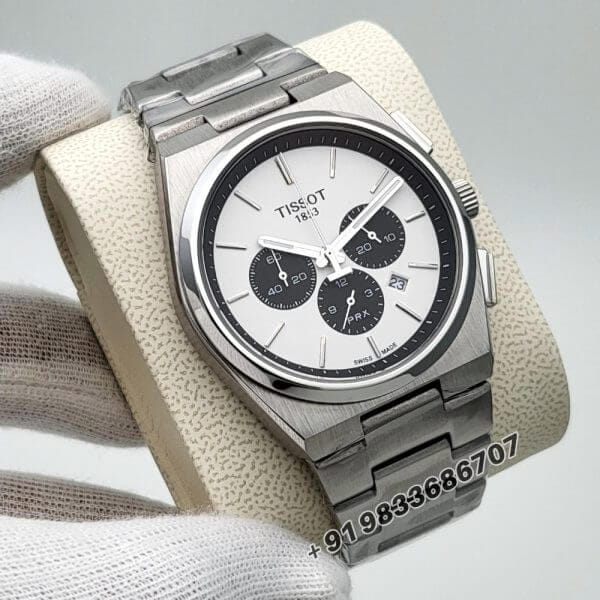 Tissot 1853 T-Classic PRX Chronograph White Dial Stainless Steel High Quality Watch