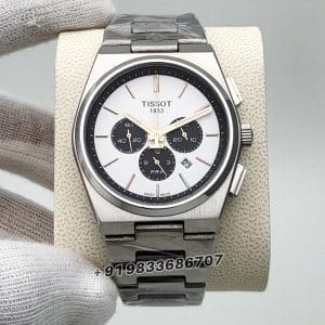 Tissot 1853 T-Classic PRX Chronograph White Dial Stainless Steel with Rose Gold Mark High Quality Watch