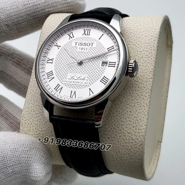 Tissot Le Locle Roman Marking Silver Dial 39mm Leather Strap High Quality Swiss Automatic Movement Watch