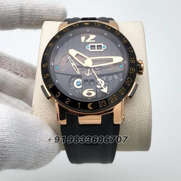 Ulysse Nardin El Toro Black Rose Gold Super High Quality Swiss Automatic Watch