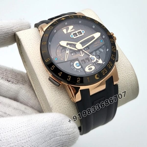 Ulysse Nardin El Toro Black Rose Gold Super High Quality Swiss Automatic Watch