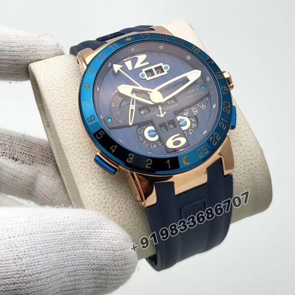 Ulysse Nardin El Toro Blue Rose Gold Super High Quality Swiss Automatic Watch