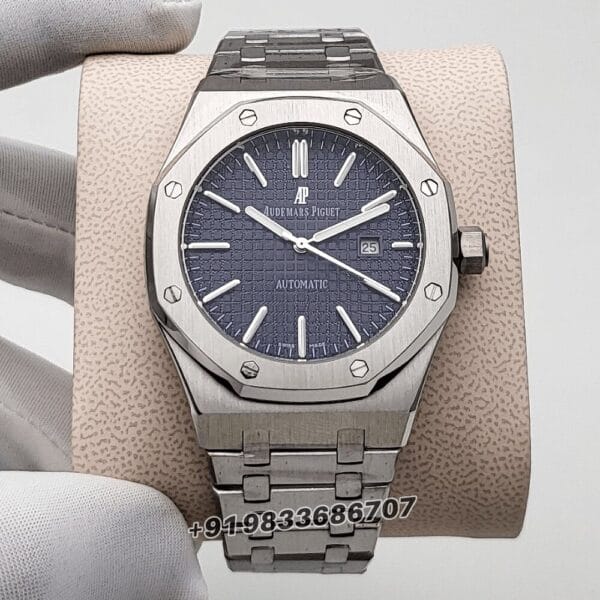 Audemars Piguet Royal Oak Stainless Steel Blue Dial 41mm High Quality First Copy Watch (3)