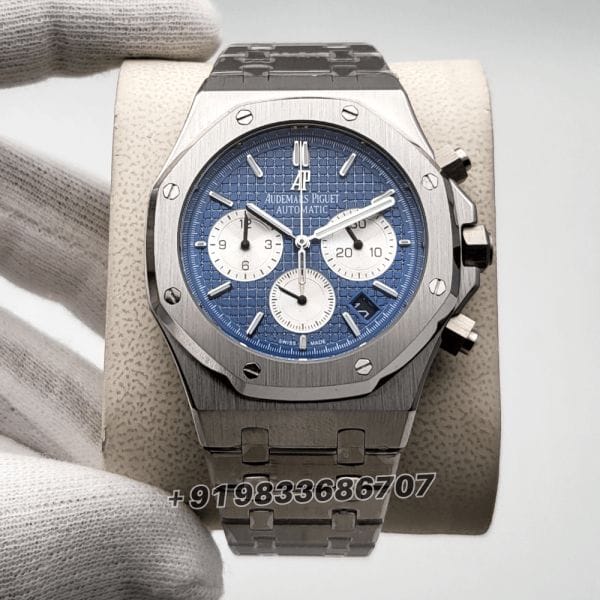 AudemarsPiguetRoyalOakChronographStainlessSteelBlueDial41mmSuperHighQualityReplicaWatch_1