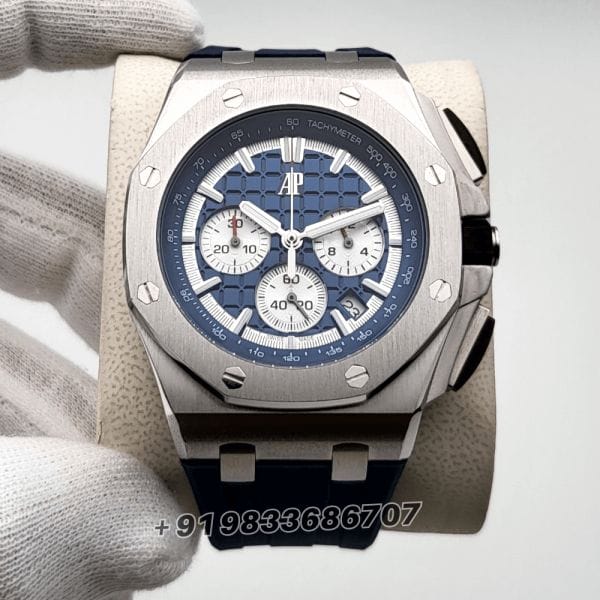 AudemarsPiguetRoyalOakOffshoreSilverBlueDialSuperHighQualityChronographWatch_1