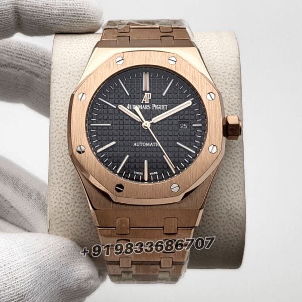 AudemarsPiguetRoyalOakRoseGoldBlackDialSuperHighQualitySwissAutomaticWatch_1