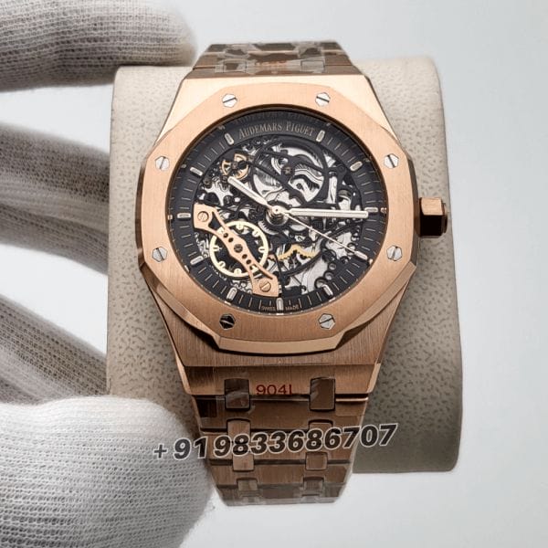 AudemarsPiguetRoyalOakRoseGoldSkeletonBlueDialSuperHighQualitySwissAutomaticWatch_2