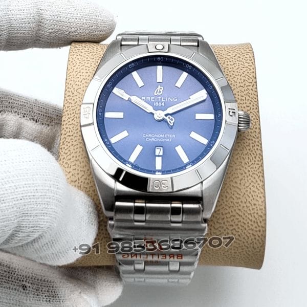 BreitlingChronomatStainlessSteelBlueDialSuperHighQualitySwissAutomaticReplicaWatch_1