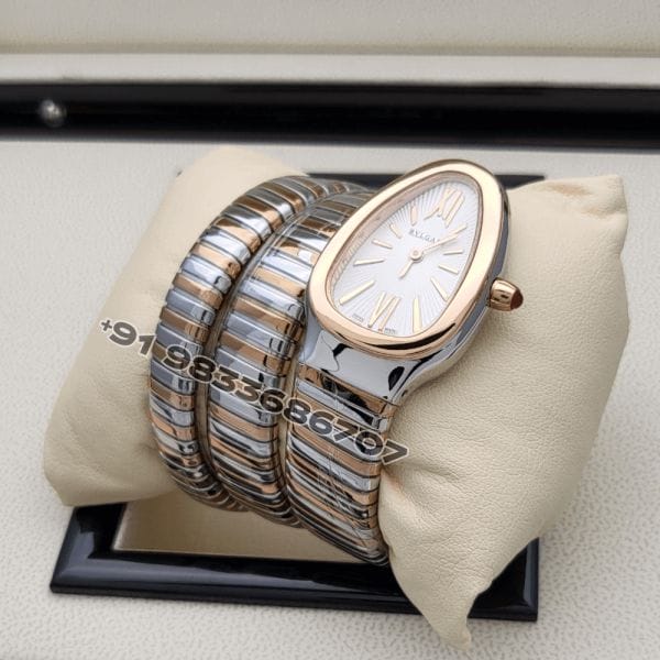 BulgariSerpentiDualToneDoubleSpiralWhiteDialSuperHighQualityWatch_1