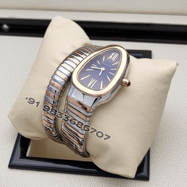 BulgariSerpentiDualToneSingleSpiralBlueDialSuperHighQualityWatch_1