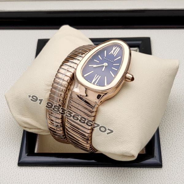 BulgariSerpentiRoseGoldSingleSpiralBlueDialSuperHighQualityWatch_1