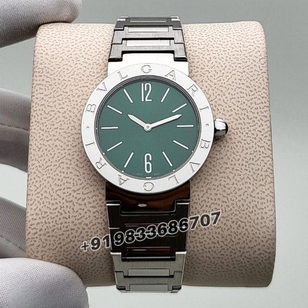 Bvlgari Bvlgari Stainless Steel Green Sun-Brushed Dial High Quality Women’s Watch (1)