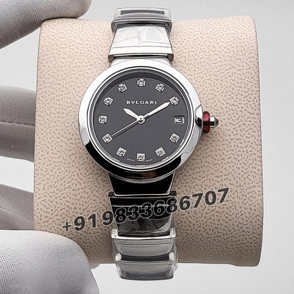 Bvlgari Lvcea Stainless Steel Black Dial High Quality Women’s Watch (1)