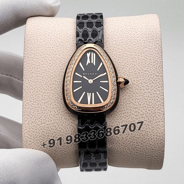 Bvlgari Serpenti Seduttori Black Dial Diamond Set High Quality Women’s Watch (1)