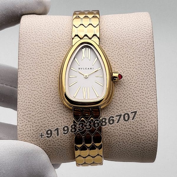 Bvlgari Serpenti Seduttori Yellow Gold White Dial High Quality Women’s Watch (1)
