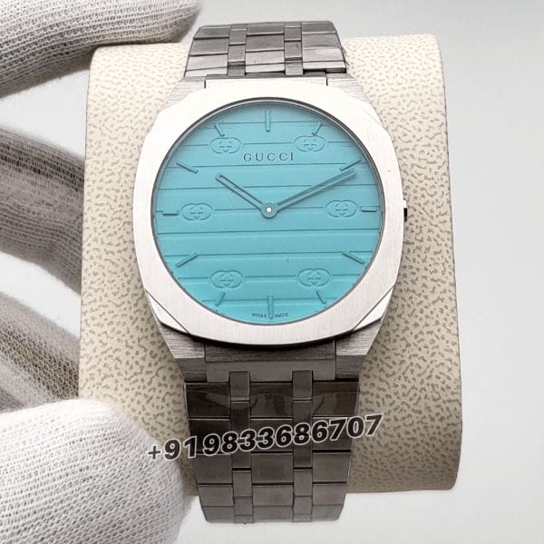 GUCCI25HStainlessSteelBlueDialHighQualityWatch_1