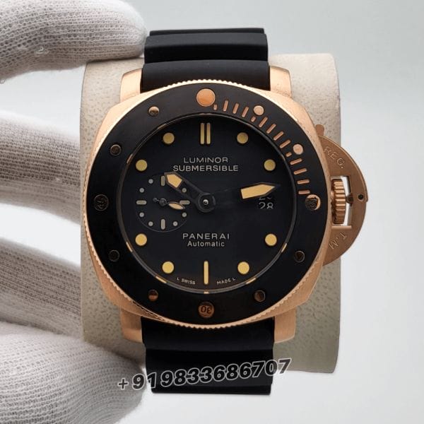 LuminorPaneraiSubmersibleRoseGoldBlackDialSuperHighQualitySwissAutomaticWatch_2