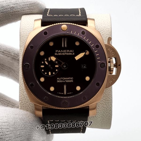 Luminor_Panerai_Submersible_Bronzo_Rose_Gold_Brown_Dial_High_Quality_Swiss_Automatic_Watch_1