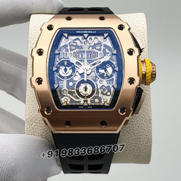 Richard Mille RM 11-03 Rose Gold Flyback Chronograph Exact 11 Top Quality Replica Super Clone Swiss ETA RM 11 Automatic Move (1)