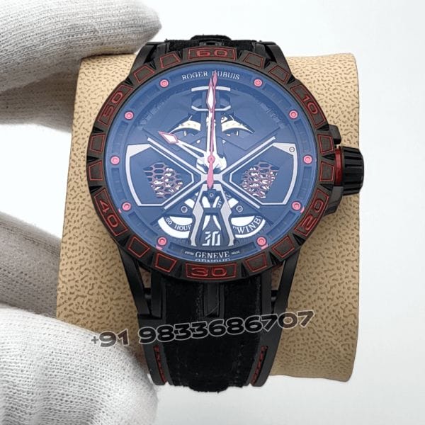 RogerDubuisExcaliburHuracan45mmBlackRubberStrapSuperHighQualitySwissAutomaticWatch_1