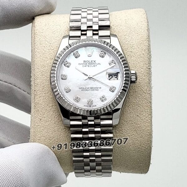 Rolex Datejust Oyster and White Gold 31mm Exact 11 Top Quality Super Clone Replica Swiss ETA 2236 Automatic Movement Watch