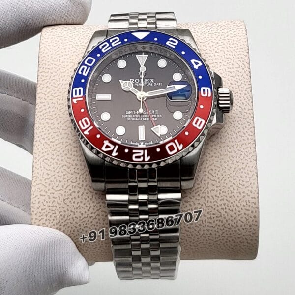 Rolex GMT Master II Pepsi Jubilee Strap 40mm High Quality Swiss Automatic First Copy Watch