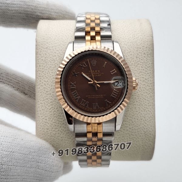 RolexDatejustDualToneBrownDial31mmSuperHighQualitySwissAutomaticWomen_sWatch_1