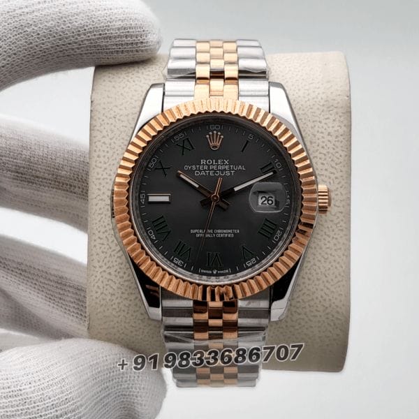 RolexDatejustDualToneSlateDial41mmJubileeBraceletSuperHighQualitySwissAutomaticFirstCopyWatch_1