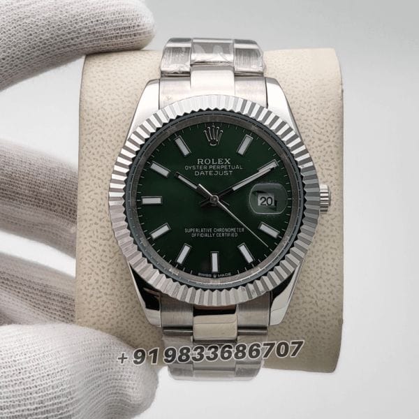 RolexDatejustMintGreenDial41mmSuperHighQualitySwissAutomaticReplicaWatch_1