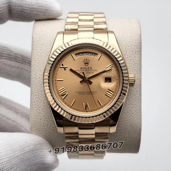 RolexDay_DateRomanFullGoldGoldenDialSuperHighQualitySwissAutomaticWatch_1