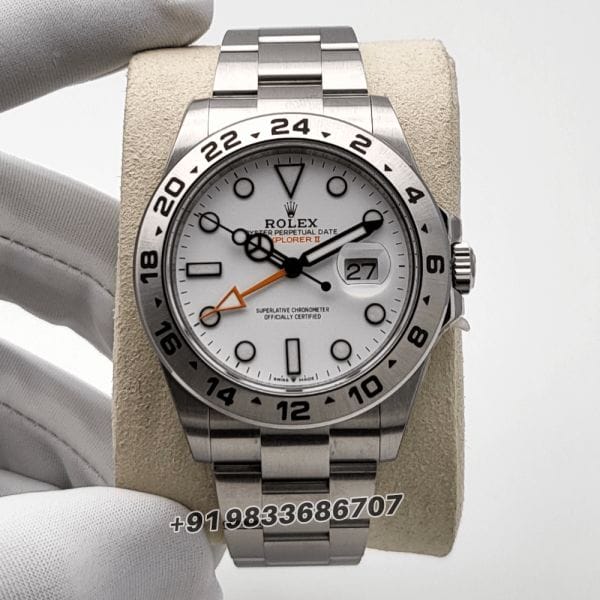 RolexExplorerIIOystersteelBraceletWhiteDial42mmExact_1