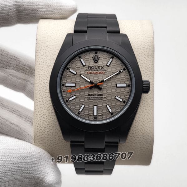 RolexMilgaussBamfordFullBlack40mmSuperHighQualitySwissAutomaticFirstCopyReplicaWatch_1