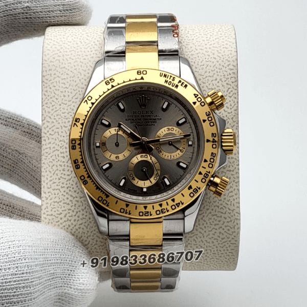 RolexOysterPerpetualCosmographDaytonaDualToneGreyDialHighQualitySwissAutomaticWatch_1