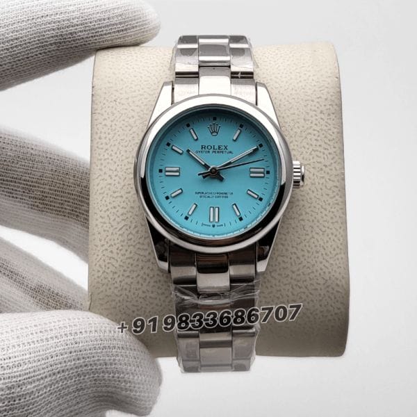 RolexOysterPerpetualStainlessSteelBlueDial31mmSuperHighQualitySwissAutomaticWomen_sWatch_1