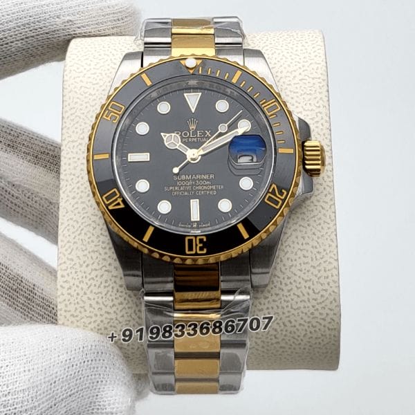 RolexSubmarinerDualToneBlackDialHighQualitySwissAutomaticWatch_1